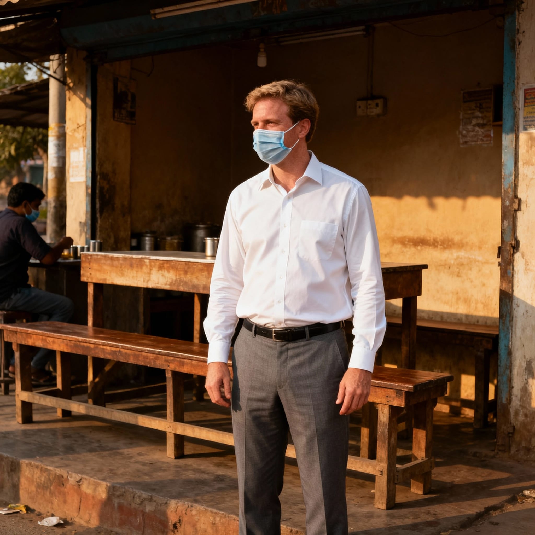 An American makes me meet history on the street of Delhi.