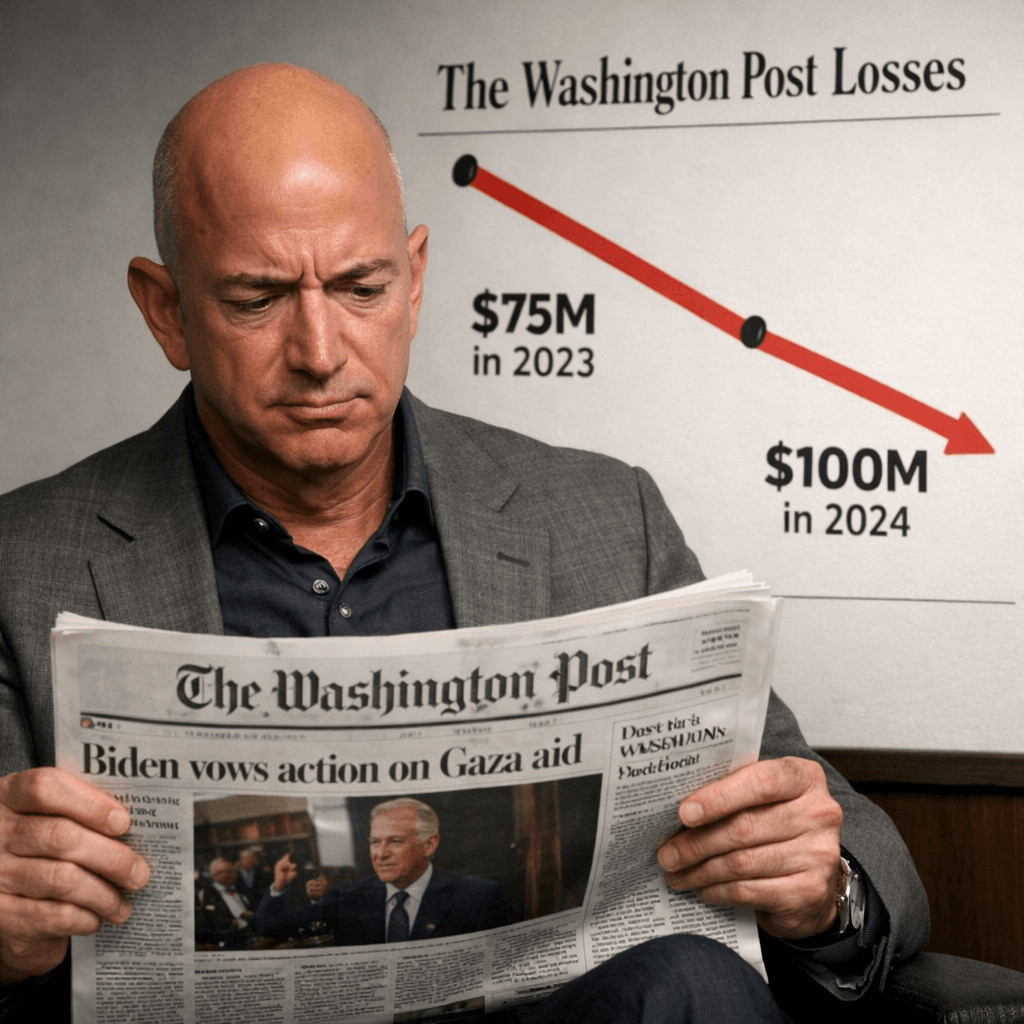 Washington Post Declines on Jeff Bezos’ Watch