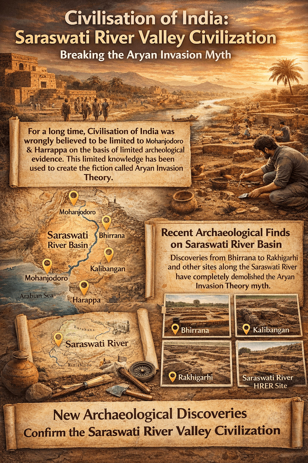 India is Saraswati River Valley Civilization