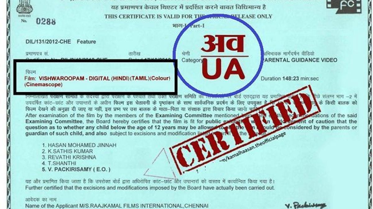 Certification or Censorship of Movies in India