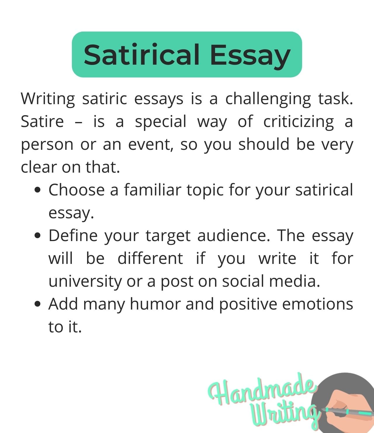 How to write a satire?