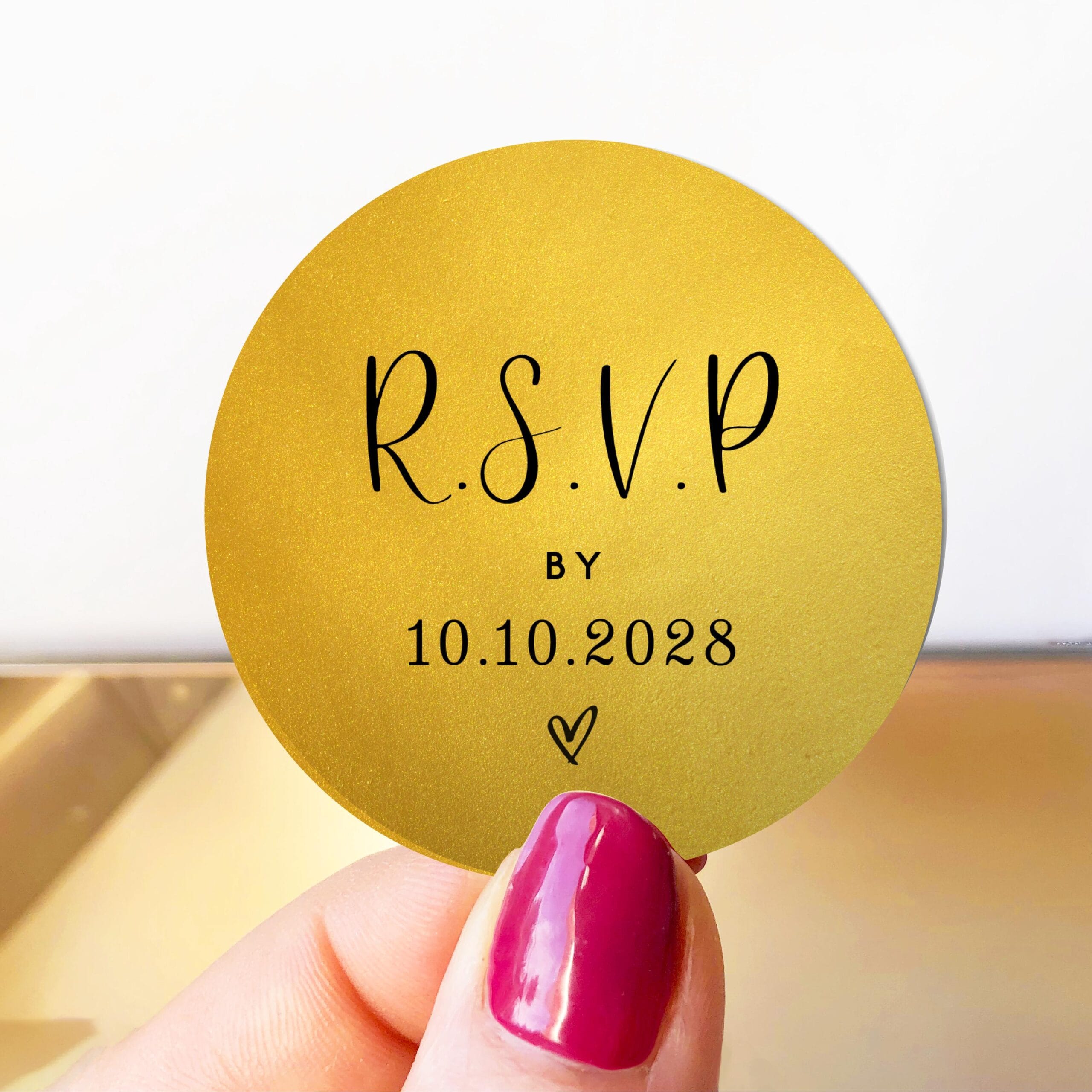 The RSVP on a Mourning Sticker